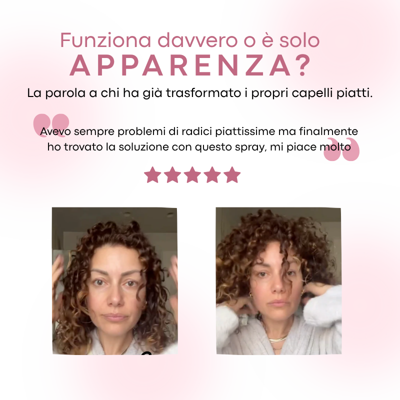 Aktives Volumenspray für plattes Haar und Inversionsmethode MY VOLUME