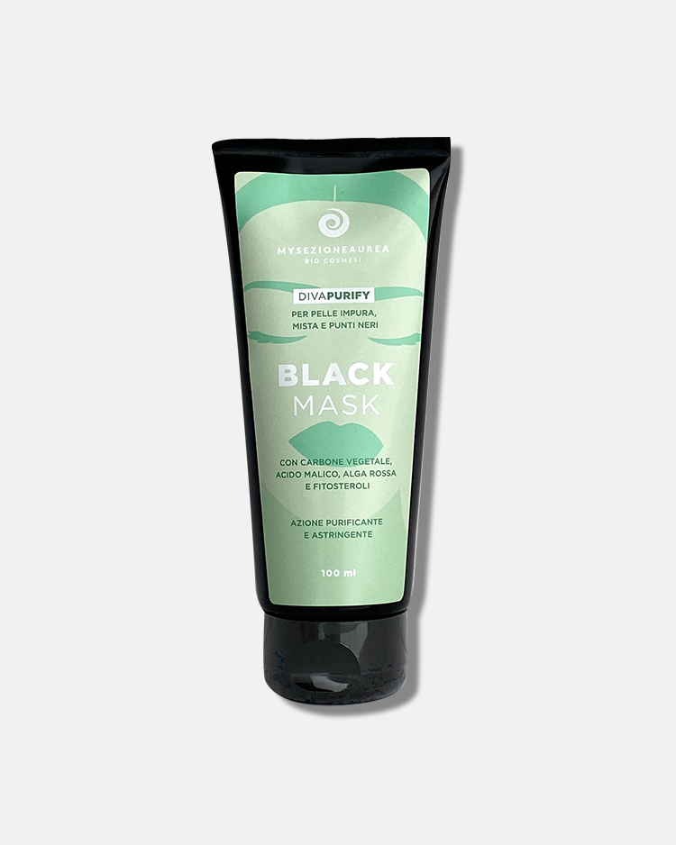 Black Mask maschera viso per pelle impura, mista e punti neri DIVA PURIFY