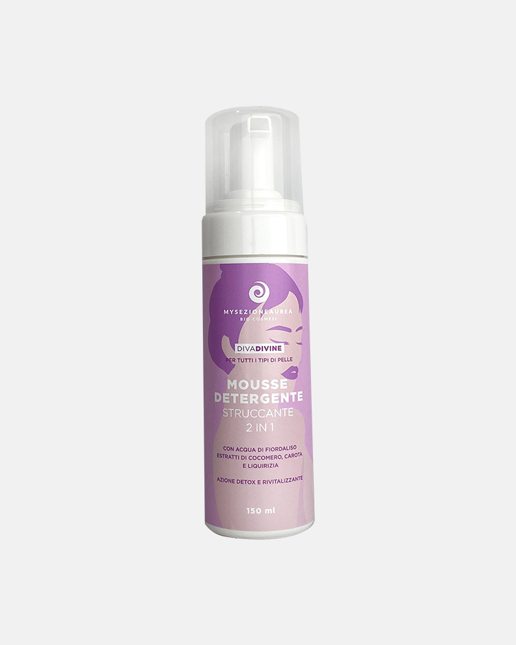 MOUSSE detergente e struccante 2in1 per tutti i tipi di pelle DIVA DIVINE