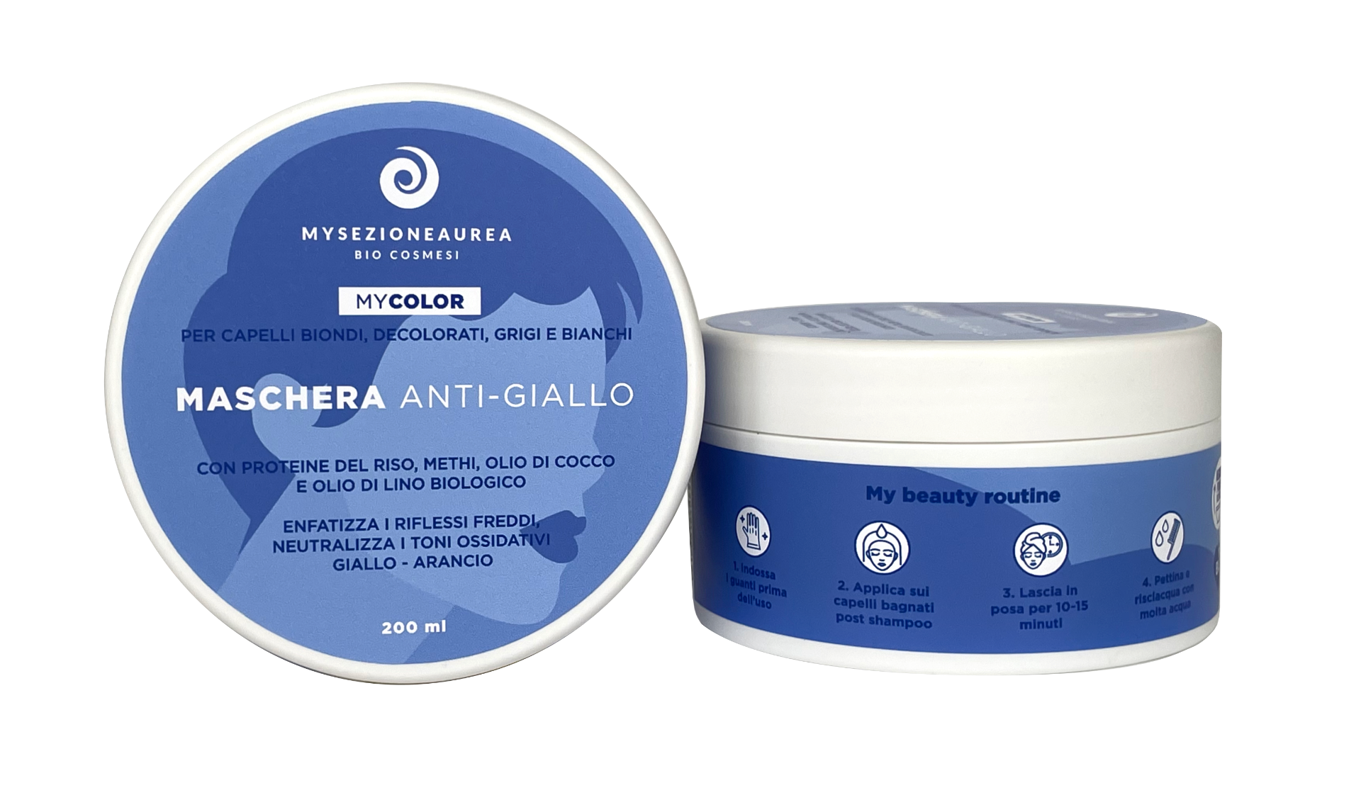 Maschera Anti-Giallo per capelli biondi, decolorati, grigi e bianchi MY COLOR