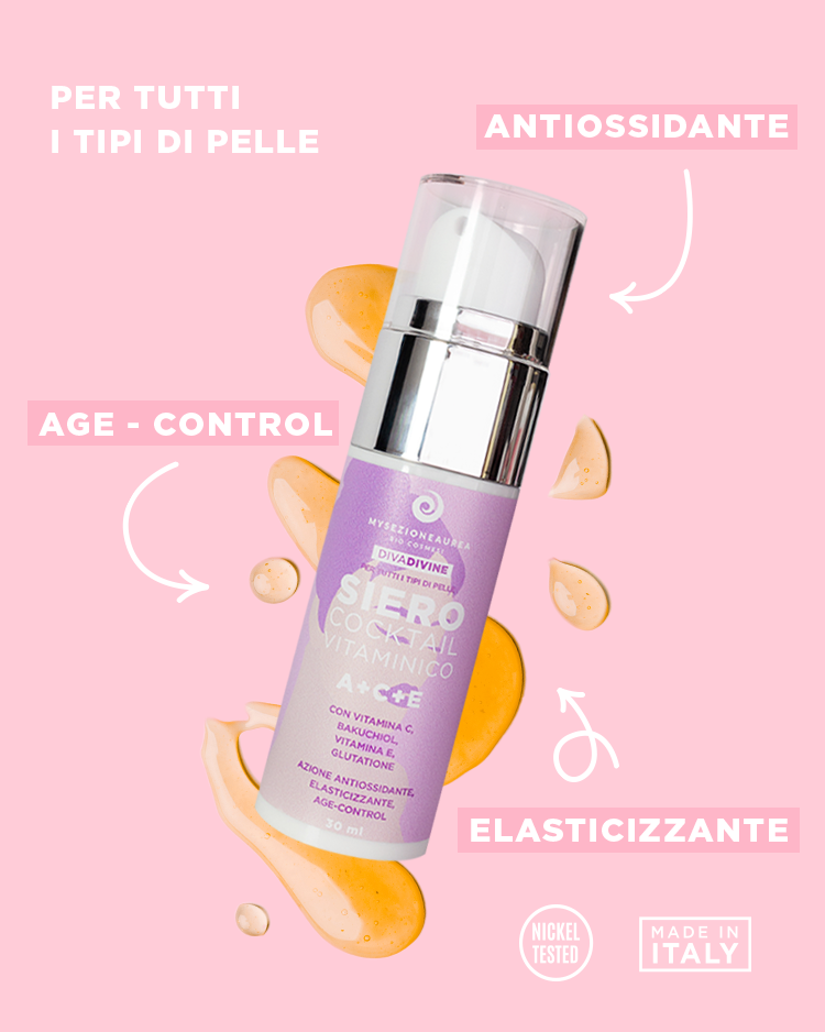 Siero Cocktail Vitaminico A+C+E - DIVA DIVINE per tutti i tipi di pelle