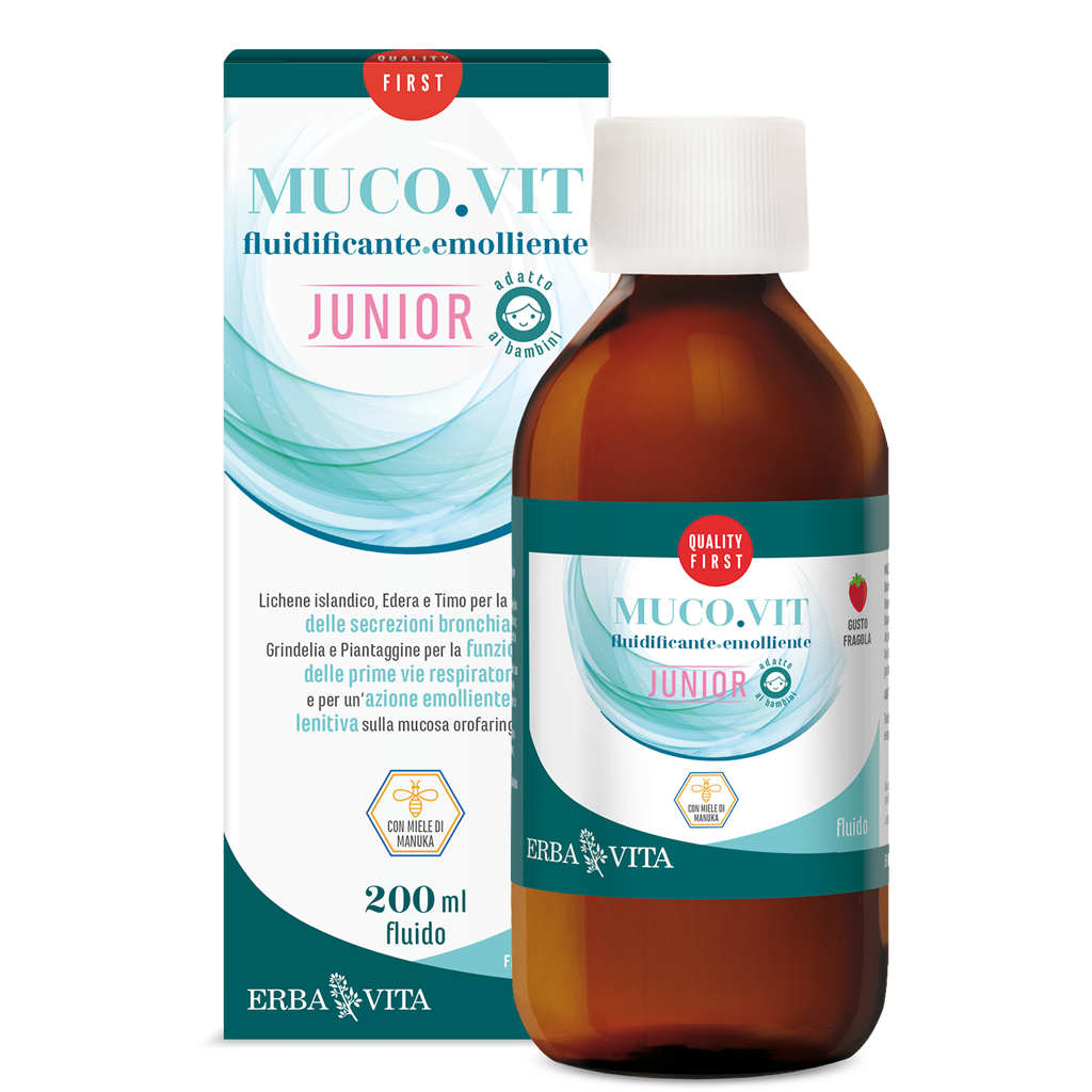 MUCO.VIT Junior gusto Fragola - Erba Vita 