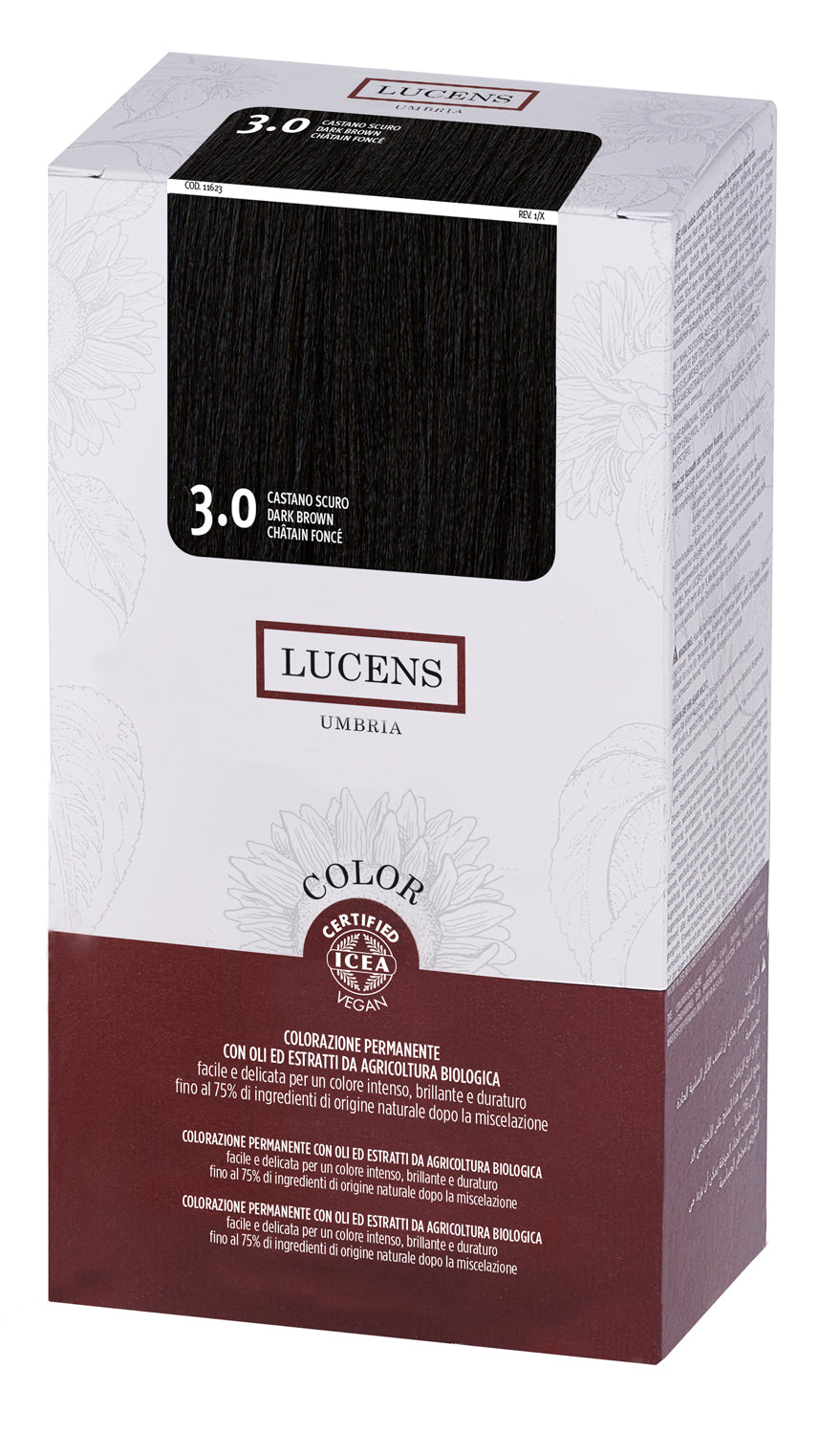 3.0 Castano Scuro Lucens - Tinta Permanente naturale senza ammoniaca
