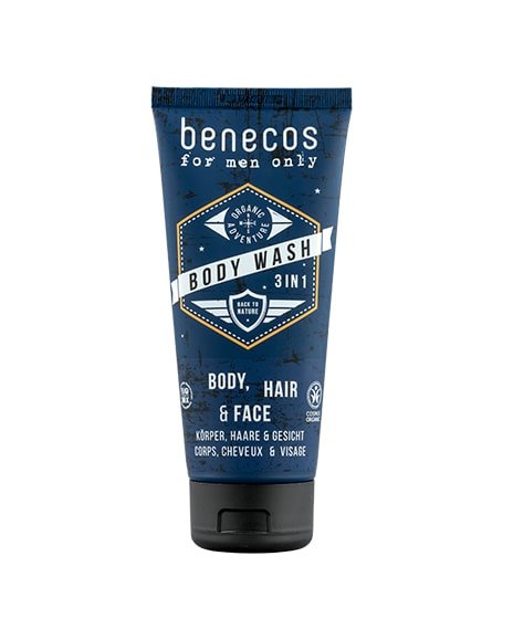 Bagnoschiuma 3 in 1uomo viso corpo e capelli - Benecos