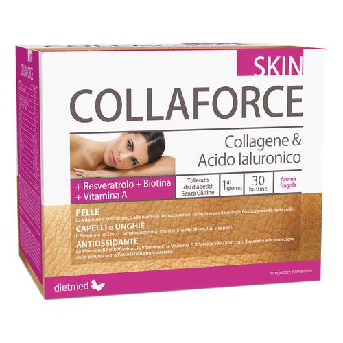 COLLAFORCE SKIN  COLLAGENE + IALURONICO (FRAGOLA) - DIETMED