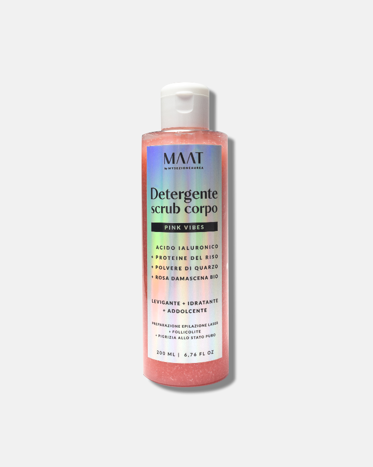 Bagnoschiuma detergente SCRUB corpo - PINK VIBES | MAAT by MYSEZIONEAUREA