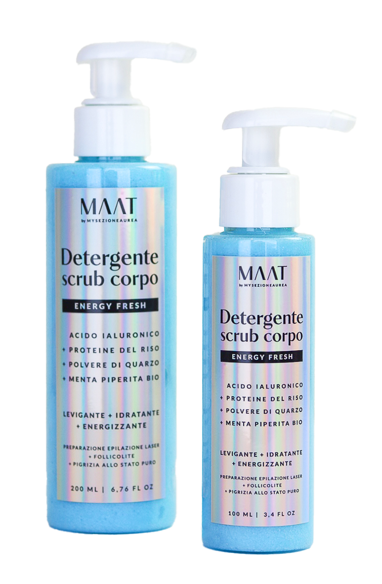 Bagnoschiuma detergente SCRUB corpo - ENERGY FRESH | MAAT by MYSEZIONEAUREA