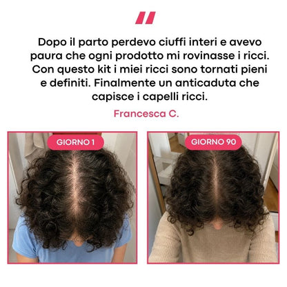 KIT anticaduta completa che rinforza i tuoi ricci dalla radice alle punte