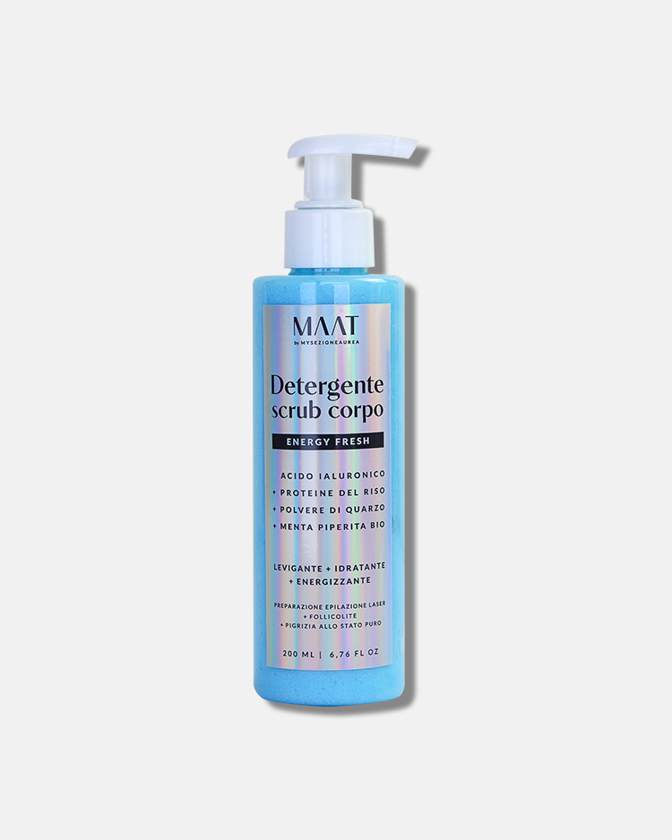 Bagnoschiuma detergente SCRUB corpo - ENERGY FRESH | MAAT by MYSEZIONEAUREA-200 ml