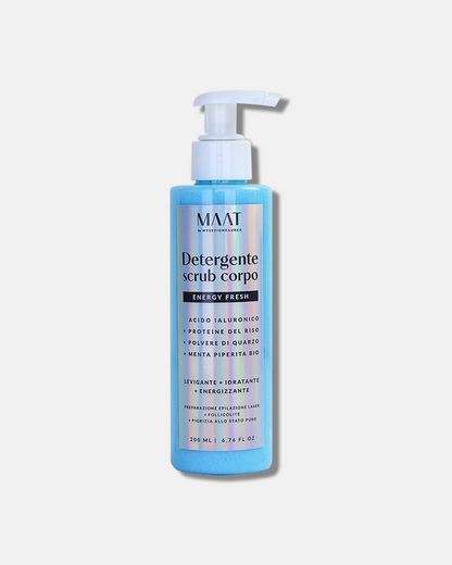 Bagnoschiuma detergente SCRUB corpo - ENERGY FRESH | MAAT by MYSEZIONEAUREA-200 ml