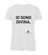 T-shirt Bianca e Nera in cotone organico IO SONO DIVINA.-XS
