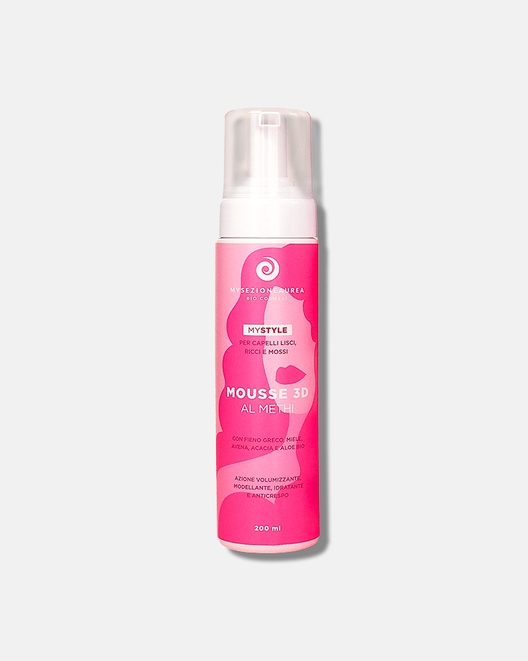 Mousse 3D al methi per capelli lisci, ricci e mossi MY STYLE-200 ml