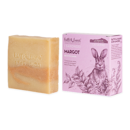 I SAPONOSI Latte e Luna - Saponi vegetali naturale realizzati a mano - 5 varianti -MARGOT - BISCOTTO E LIMONE